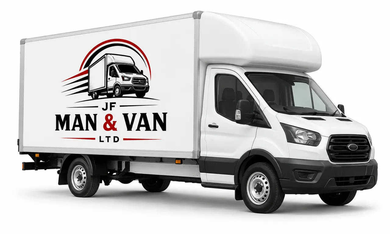 JF Man and Van branded Luton van
